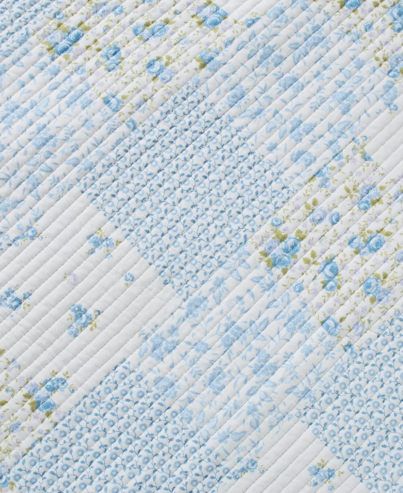 Laura Ashley Kenna Cotton Reversible 3-Pc. Quilt Set, King