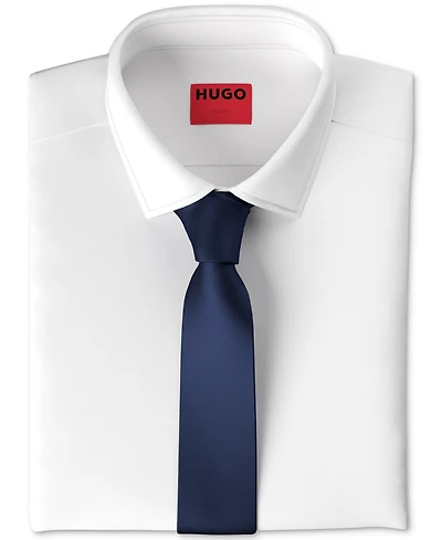 Hugo by Boss Men's Ribbed Silk Skinny Tie