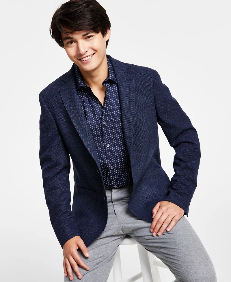 Calvin Klein Men's Slim-Fit Wool Textured Sport Coat