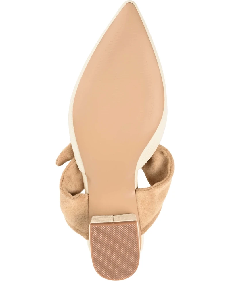 Journee Collection Women's Melora Bow Detail Slip On Mules