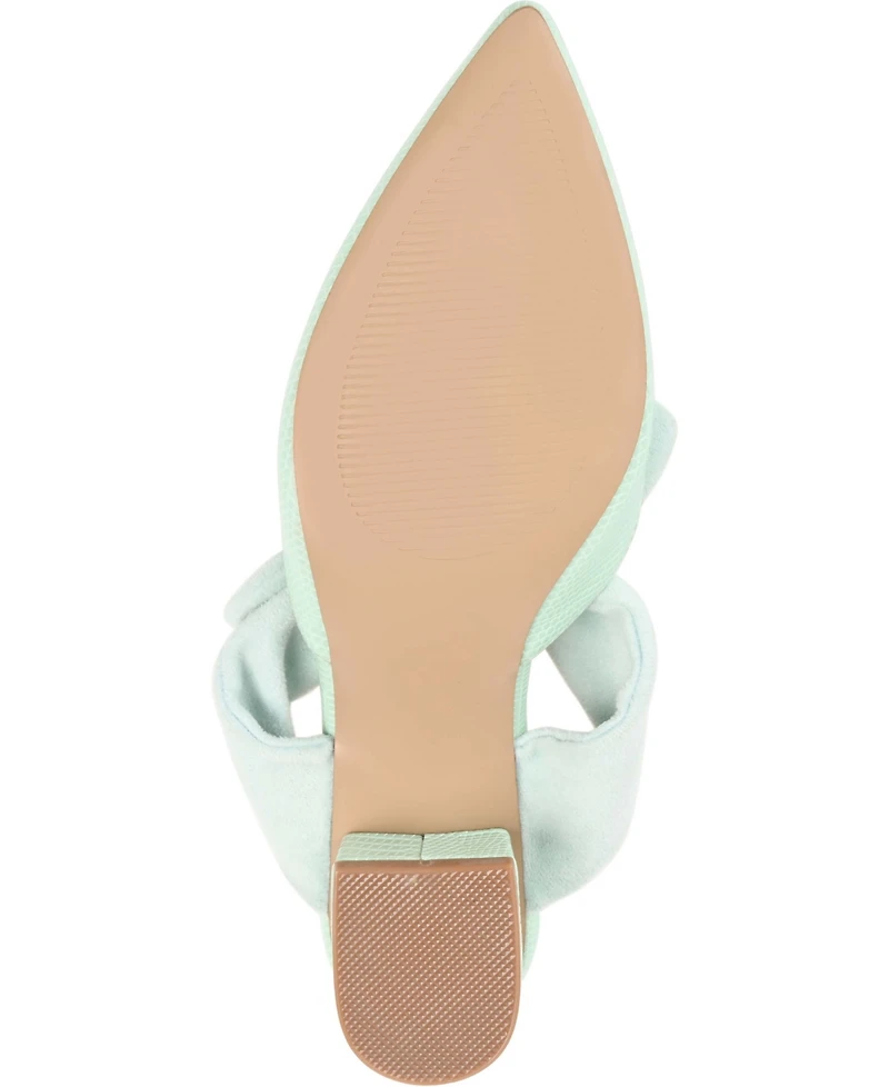 Journee Collection Women's Melora Bow Detail Slip On Mules