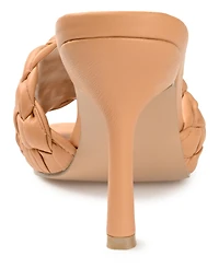 Journee Collection Women's Raquelah Woven Stiletto Sandals