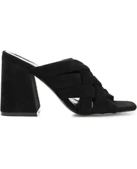 Journee Collection Women's Dorisa Woven Block Heel Sandals