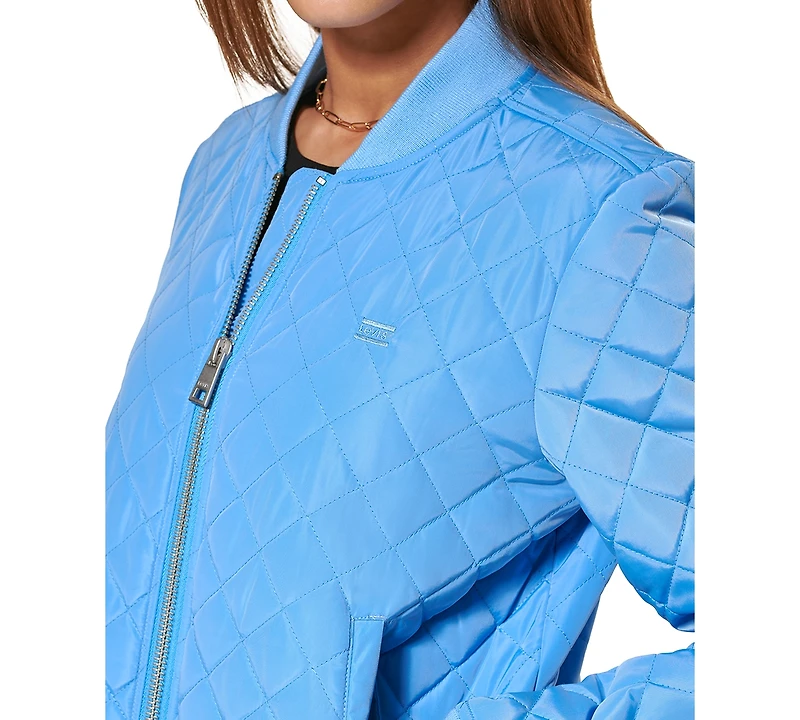 Levi's Women's Diamond Quilted Casual Bomber Jacket