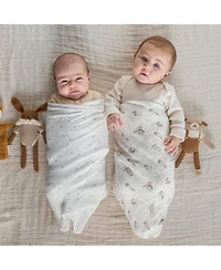aden by aden + anais Baby Girls Nature Swaddle Blankets, Pack of 2