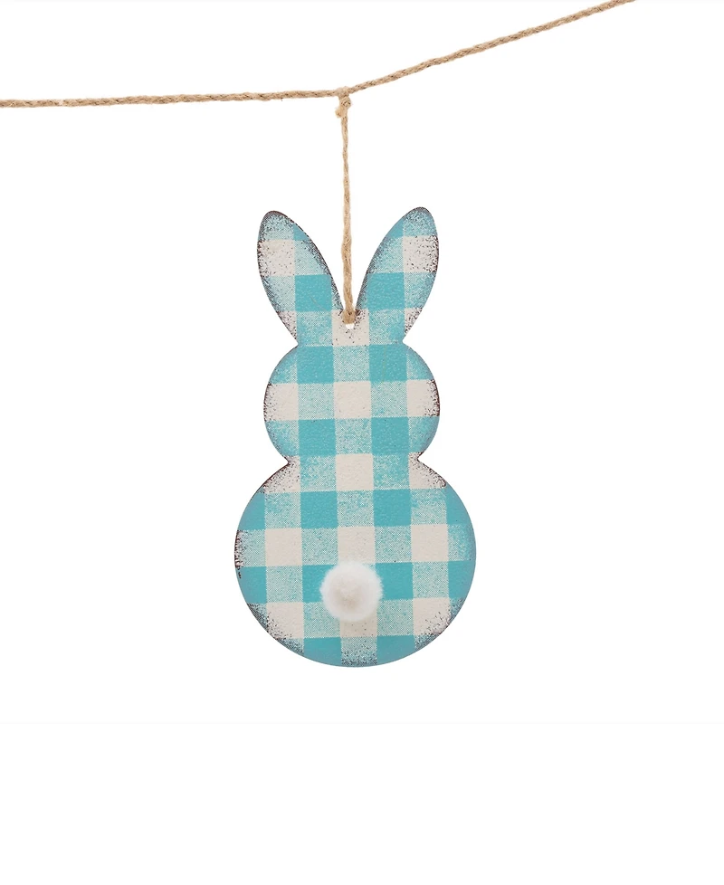 Glitzhome 72"L Easter Metal Bunny Garland