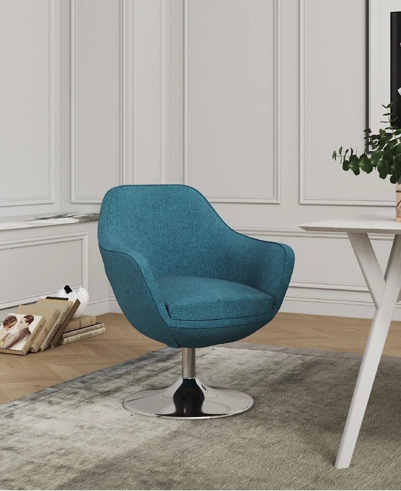 Manhattan Comfort Caisson Swivel Upholstered Accent Chair