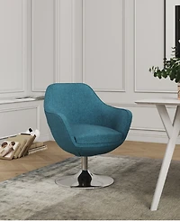 Manhattan Comfort Caisson Swivel Upholstered Accent Chair