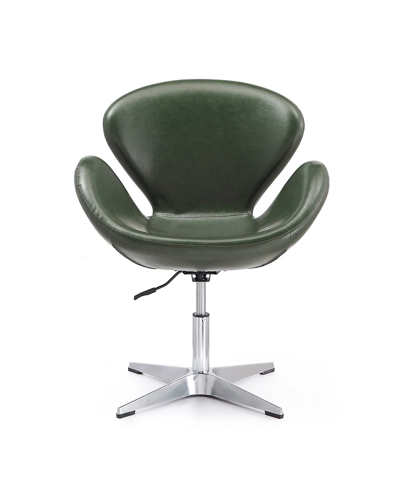 Manhattan Comfort Raspberry Adjustable Upholstered Swivel Chair