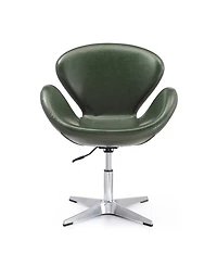 Manhattan Comfort Raspberry Adjustable Upholstered Swivel Chair