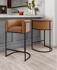 Manhattan Comfort Cosmopolitan Leatherette Upholstered Counter Stool