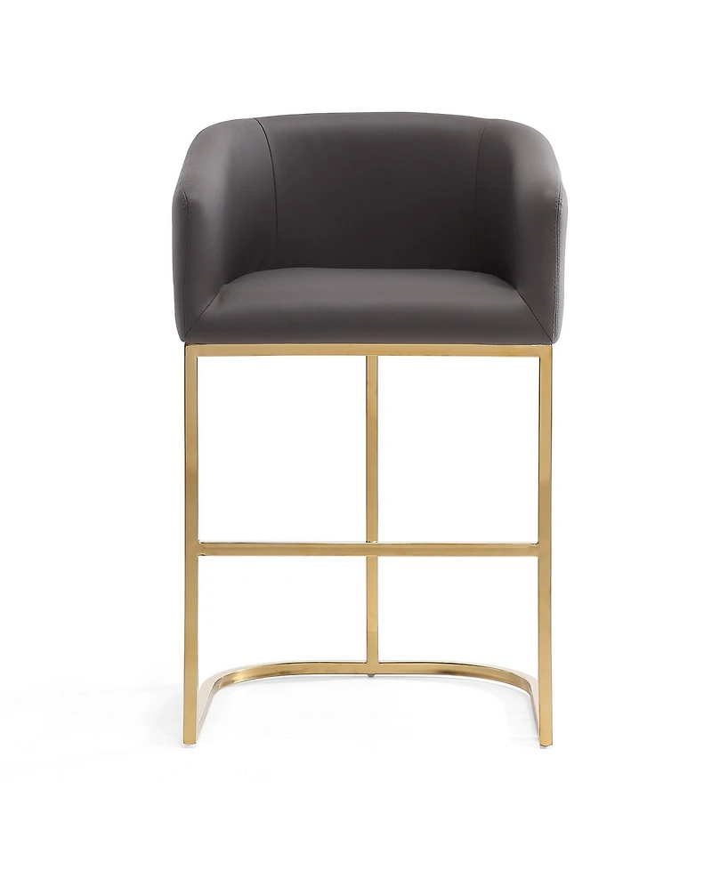 Manhattan Comfort Louvre 36" Leatherette Upholstered Counter Stool