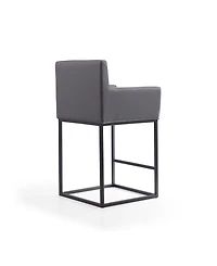 Manhattan Comfort Ambassador 38" Leatherette Upholstered Counter Stool