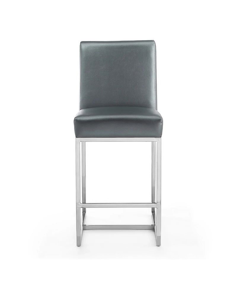 Manhattan Comfort Element 2-Piece Leatherette Upholstered Counter Stool Set