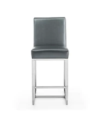 Manhattan Comfort Element 2-Piece Leatherette Upholstered Counter Stool Set