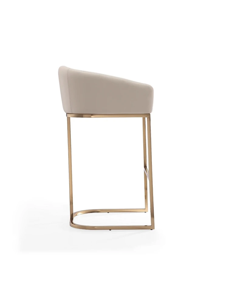 Manhattan Comfort Louvre 3-Piece Leatherette Upholstered Barstool Set