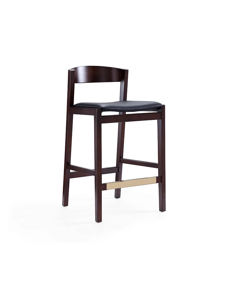 Manhattan Comfort Klismos 3-Piece Leatherette Upholstered Counter Stool Set