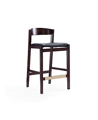 Manhattan Comfort Klismos 3-Piece Leatherette Upholstered Counter Stool Set