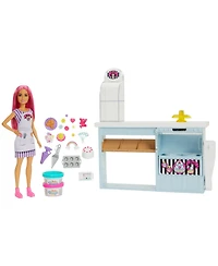 Barbie Doll Bakery Playset with Pink-Haired Petite Doll, Baking Station