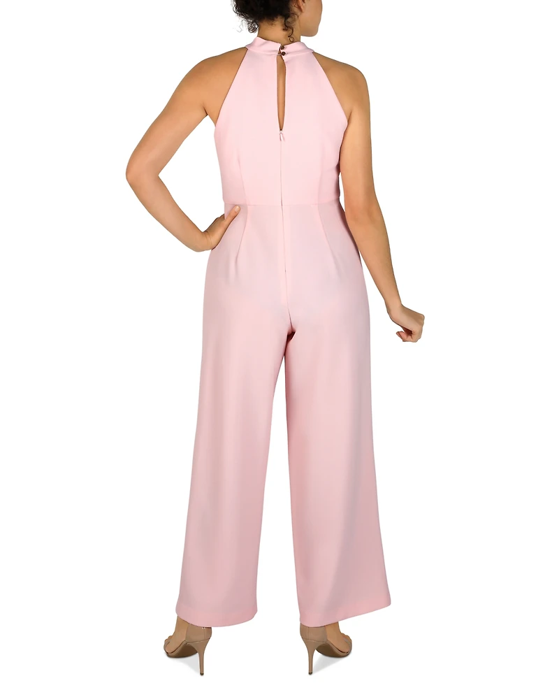 julia jordan Twist-Front Halter Jumpsuit