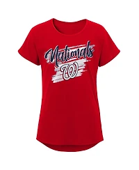 Big Girls Red Washington Nationals Dream Scoop-Neck T-shirt
