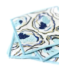 Coton Colors Oyster Print Cocktail Napkins, Set of 4