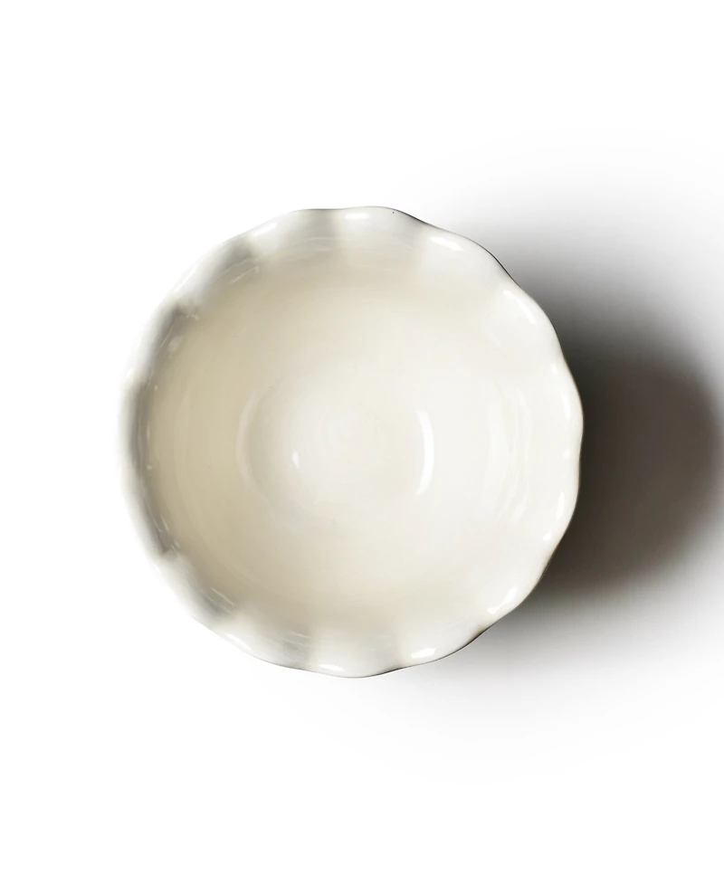 Coton Colors Signature White Ruffle Trifle Bowl