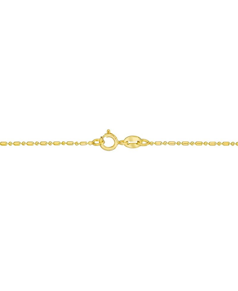 14k Gold Necklace, 18" Dot Dash Chain (1mm)