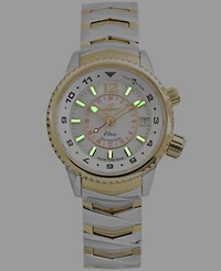 Abingdon Co. Women's Elise Tri-Time Two-Tone Stainless Steel Bracelet Watch 33mm