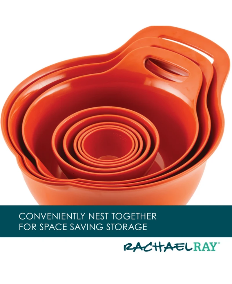 Rachael Ray 10-Pc. Mix and Measure Mixing Bowl Measuring Cup Utensil Set