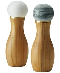 Anolon Pantryware Teakwood & Marble Salt and Pepper Grinder, Set of 2
