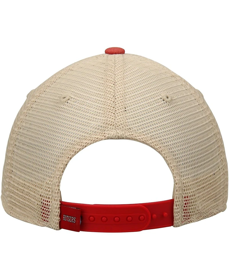 Men's Top of the World Scarlet, Tan Rutgers Scarlet Knights Offroad Trucker Hat