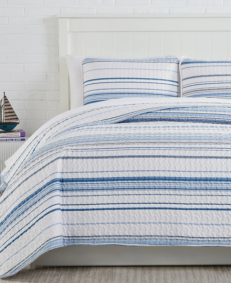 Southshore Stripe 3-Pc. Quilt Set