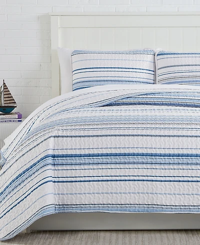 Southshore Stripe 3-Pc. Quilt Set