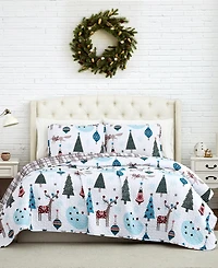 Southshore Fine Linens Winter Wonderland Oversized Reversible -Pc. Quilt Set