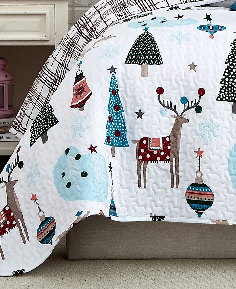 Southshore Fine Linens Winter Wonderland Oversized Reversible 6-Pc. Quilt Set