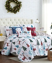 Southshore Fine Linens Winter Wonderland Oversized Reversible 6-Pc. Quilt Set, Full/Queen