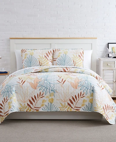 Southshore Fine Linens Tropic Leaf 3-Pc. Quilt Set, Full/Queen
