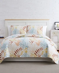 Southshore Fine Linens Tropic Leaf 3-Pc. Quilt Set, Full/Queen