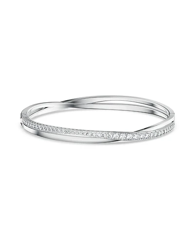 Swarovski Twist Rhodium Plated Bangle