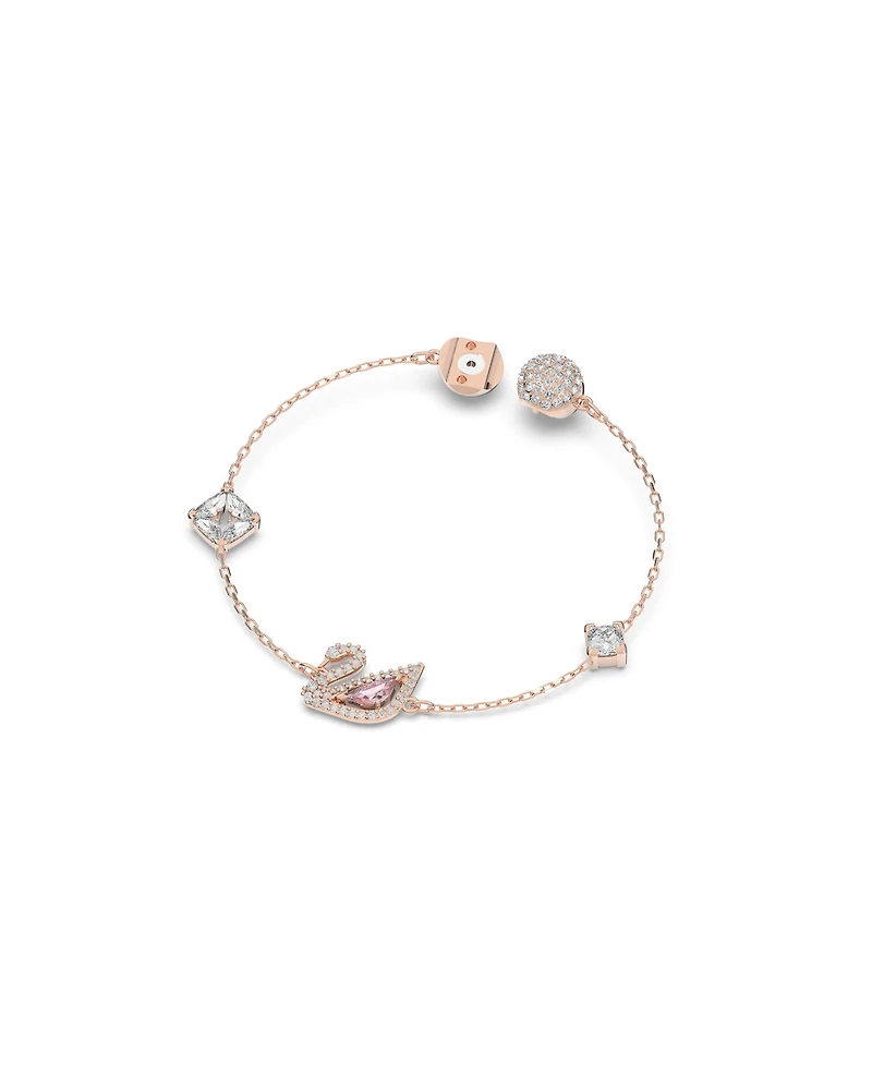 Swarovski Dazzling Swan Magnetic Rose Gold Tone Plated Bracelet