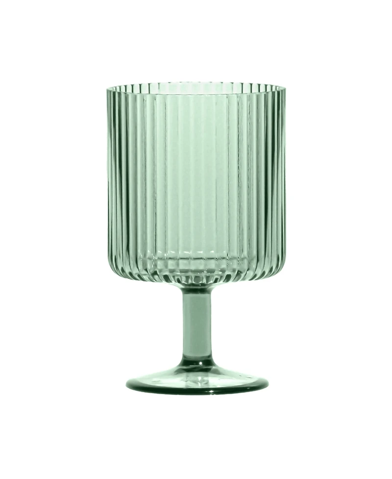 Abode Homewares Mesa Stacking Goblet Premium Acrylic Glasses, Set of 6