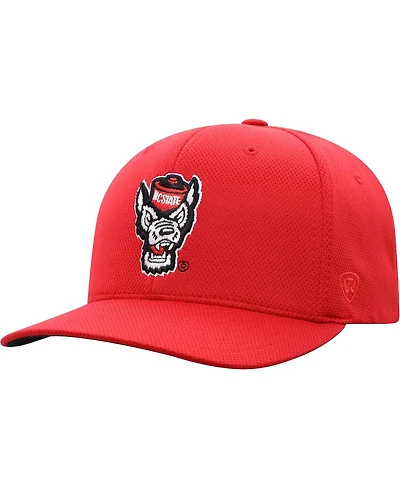 Men's Top of The World Red Nc State Wolfpack Reflex Logo Flex Hat