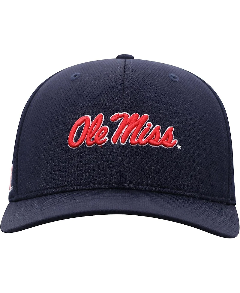 Men's Top of The World Navy Ole Miss Rebels Reflex Logo Flex Hat