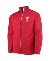 Men's Under Armour Red Wisconsin Badgers 2021 Sideline Command Full-Zip Jacket