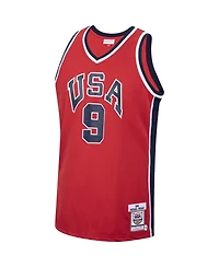 Men's Mitchell & Ness Michael Jordan Red Usa Basketball Authentic 1984 Jersey