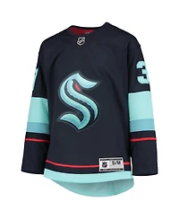 Big Boys Yanni Gourde Deep Sea Blue Seattle Kraken Home Premier Player Jersey
