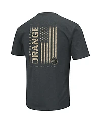 Men's Colosseum Heathered Black Syracuse Orange Oht Military-Inspired Appreciation Flag 2.0 T-shirt