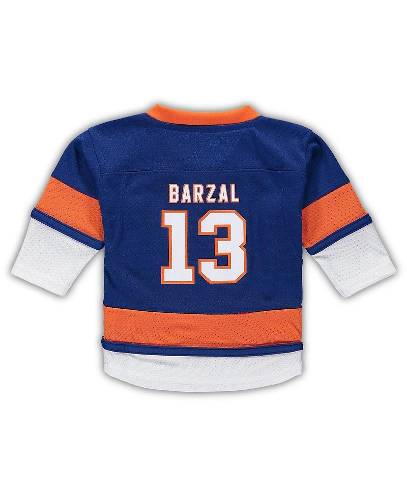 Infant Boys and Girls Mathew Barzal Royal New York Islanders Home Replica Player Jersey