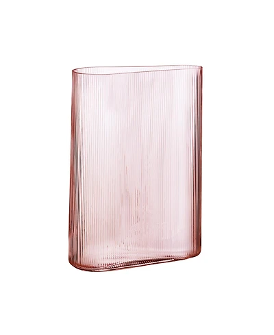 Nude Glass Mist Tall Vase Dusty Rose